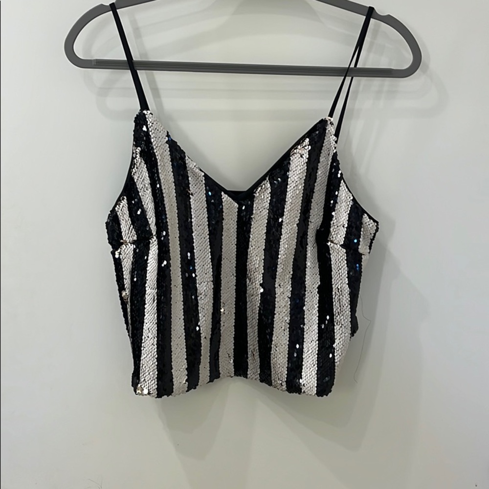 DO + BE sequin color changing top